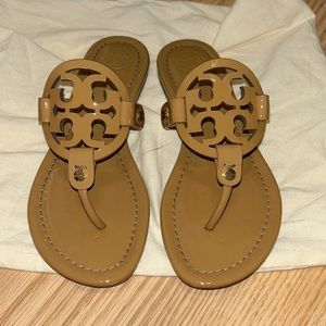 Tory Burch miller sandal brown patent leather